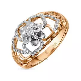 Золотое кольцо c бриллиантами