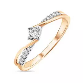 Золотое кольцо c бриллиантами