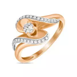 Золотое кольцо c бриллиантами