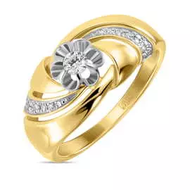 Золотое кольцо c бриллиантами