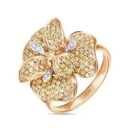 Золотое кольцо c бриллиантами