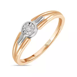 Золотое кольцо c бриллиантом