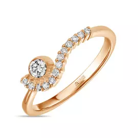 Золотое кольцо c бриллиантами