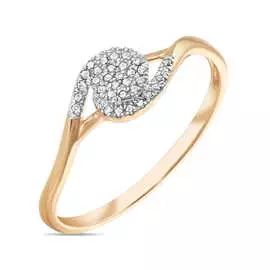 Золотое кольцо c бриллиантами