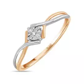 Золотое кольцо c бриллиантом