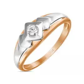 Золотое кольцо c бриллиантом