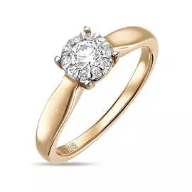 Золотое кольцо c бриллиантами