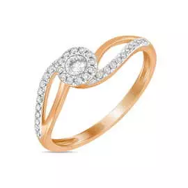 Золотое кольцо c бриллиантами