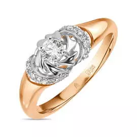 Золотое кольцо c бриллиантами