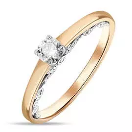 Золотое кольцо c бриллиантами