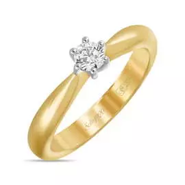 Золотое кольцо c бриллиантом