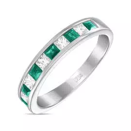 Золотое Кольцо c бриллиантами и изумрудами