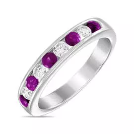 Золотое Кольцо c бриллиантами и рубинами