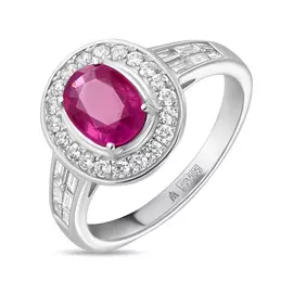 Золотое Кольцо c бриллиантами и рубином