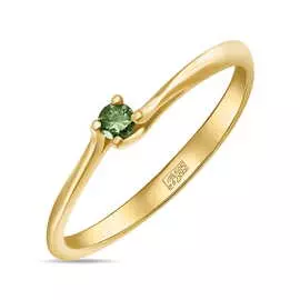 Золотое кольцо c бриллиантом