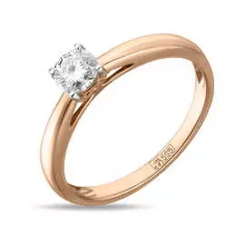 Золотое кольцо c бриллиантом