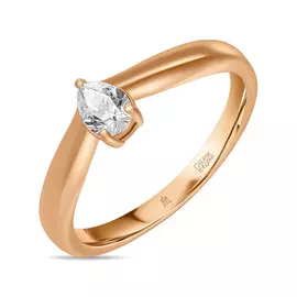 Золотое кольцо c бриллиантом