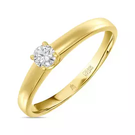 Золотое кольцо c бриллиантом
