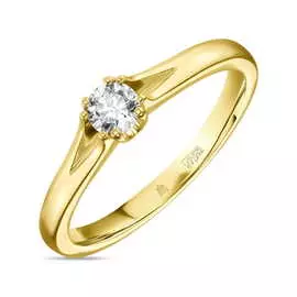 Золотое кольцо c бриллиантом