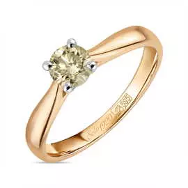 Золотое кольцо c бриллиантом