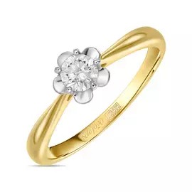 Золотое кольцо c бриллиантом