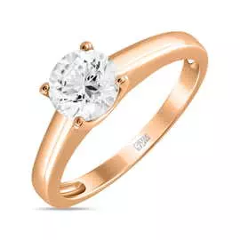 Золотое кольцо c бриллиантом