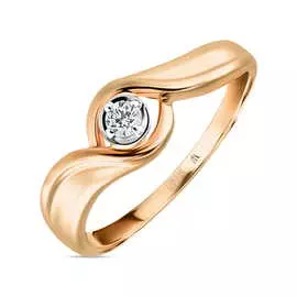Золотое кольцо c бриллиантом