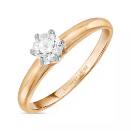 Золотое кольцо c бриллиантом