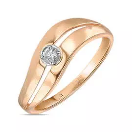 Золотое кольцо c бриллиантом