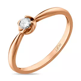 Золотое кольцо c бриллиантом