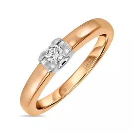 Золотое кольцо c бриллиантом