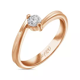 Золотое кольцо c бриллиантом