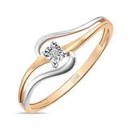 Золотое кольцо c бриллиантом