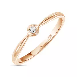 Золотое кольцо c бриллиантом