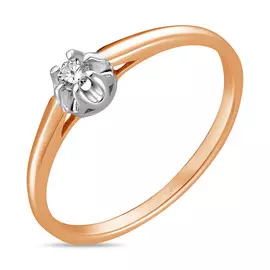 Золотое кольцо c бриллиантом