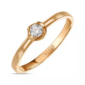 Золотое кольцо c бриллиантом