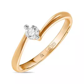 Золотое кольцо c бриллиантом