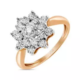 Золотое кольцо c бриллиантом