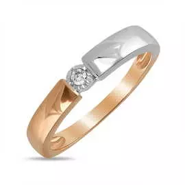 Золотое кольцо c бриллиантом