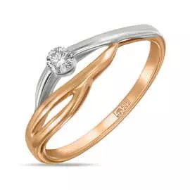 Золотое кольцо c бриллиантом