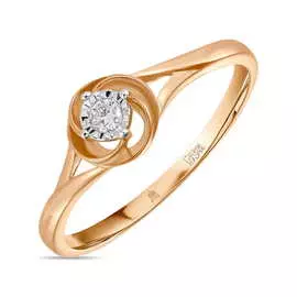 Золотое кольцо c бриллиантом
