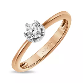 Золотое кольцо c бриллиантом