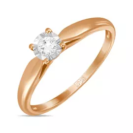 Золотое кольцо c бриллиантом