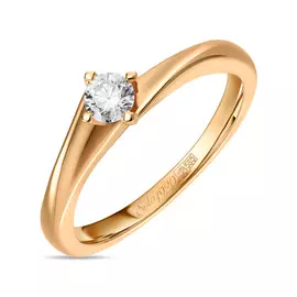 Золотое кольцо c бриллиантом