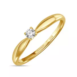 Золотое кольцо c бриллиантом