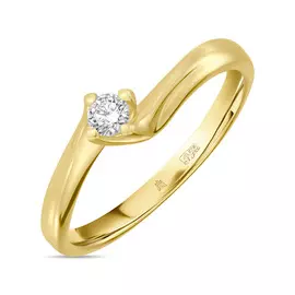 Золотое кольцо c бриллиантом