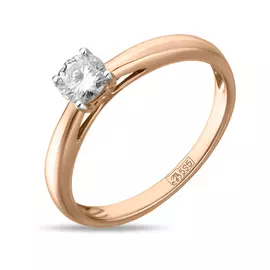 Золотое кольцо c бриллиантом