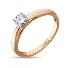 Золотое кольцо c бриллиантом