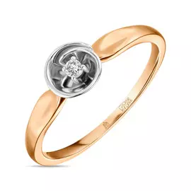Золотое кольцо c бриллиантом