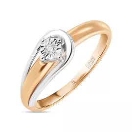 Золотое кольцо c бриллиантом